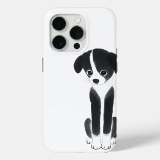 Quiet Companion – Zen Ink Puppy iPhone 15 Proケース