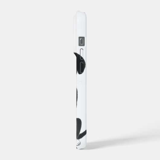 Quiet Companion – Zen Ink Puppy iPhoneケース (左側面)