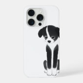 Quiet Companion – Zen Ink Puppy iPhoneケース (裏面)