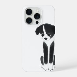 Quiet Companion – Zen Ink Puppy iPhone 15 Proケース