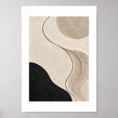 Quiet Contour | Minimal Abstract Plaster Art Print ポスター (正面)