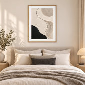 Quiet Contour | Minimal Abstract Plaster Art Print ポスター