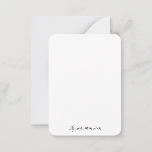 Quiet Crochet Bunny – Pastel Yarn Mood ノートカード (裏面)