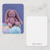 Quiet Crochet Bunny – Pastel Yarn Mood ノートカード (正面/裏面)