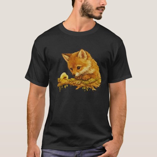 Quiet Curiosity Storybook Animal Art Tシャツ (正面)