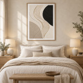 Quiet Current | Minimal Abstract Plaster Art Print ポスター