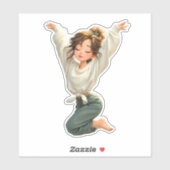 Quiet Daydream Girl – Premium Art Sticker シール (シート)