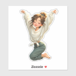 Quiet Daydream Girl – Premium Art Sticker シール