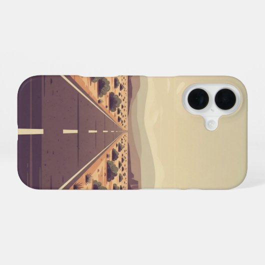 Quiet Desert Route iPhone 16ケース (裏面横)