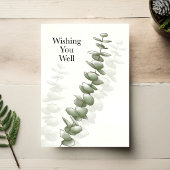 Quiet Eucalyptus — Minimal Get Well Card カード