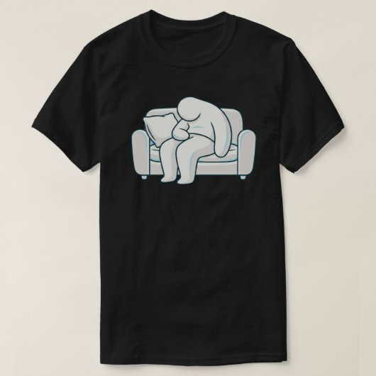 Quiet Exhaustion – Modern Stylized Human Burnout  Tシャツ (デザイン正面)