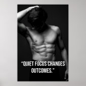 Quiet Focus Changes Outcomes – Quote Poster ポスター (正面)