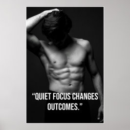 Quiet Focus Changes Outcomes – Quote Poster ポスター