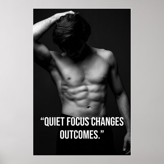 Quiet Focus Changes Outcomes – Quote Poster ポスター (正面)
