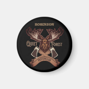 Quiet Forest Motorclub、バイクカッコいいパパパーソナライズ マグネット