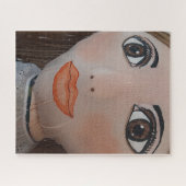 Quiet Gaze — Handcrafted Festival Figure in Flores ジグソーパズル (横)