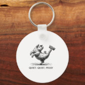 Quiet Ggy Meme Feminist Subtle Humor Protest Resis キーホルダー (正面)