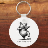 Quiet Ggy Meme Feminist Subtle Humor Protest Resis キーホルダー (正面)
