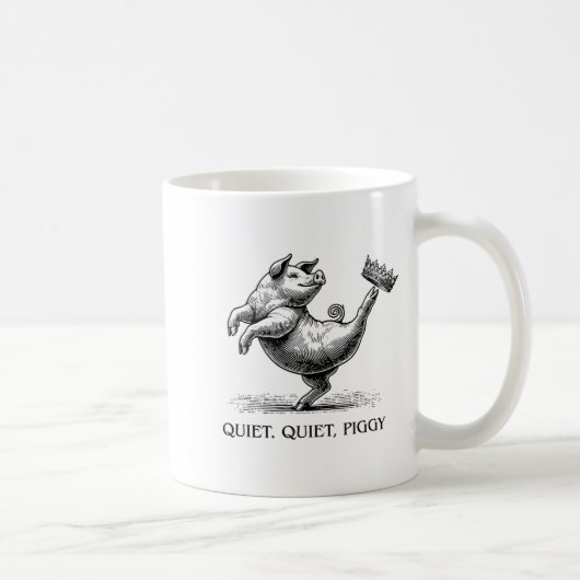 Quiet Ggy Meme Feminist Subtle Humor Protest Resis コーヒーマグカップ (右)