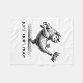 Quiet Ggy Meme Feminist Subtle Humor Protest Resis フリースブランケット (正面(横))