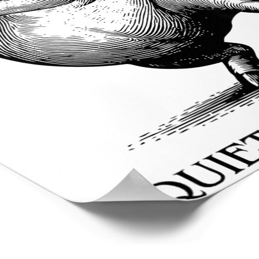 Quiet Ggy Meme Feminist Subtle Humor Protest Resis ポスター (角)