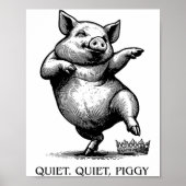 Quiet Ggy Meme Feminist Subtle Humor Protest Resis ポスター (正面)