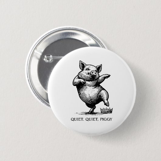 Quiet Ggy Meme Feminist Subtle Humor Protest Resis 缶バッジ (正面&裏面)