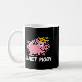 Quiet Ggy Snarky Litical G Joke Design コーヒーマグカップ (左)