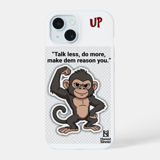 Quiet Growth Monkey – Mindful Phone Cover iPhone 15ケース (裏面)