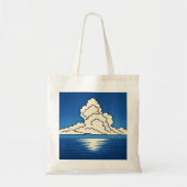 Quiet Horizon – Minimal Ocean & Cloud Art Tote Bag トートバッグ (正面)
