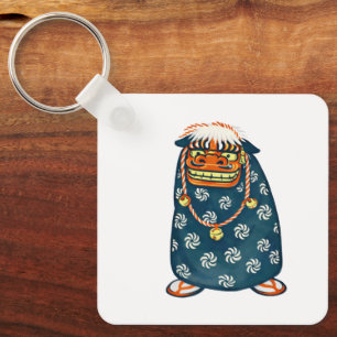 Quiet Icons – Japanese Shishi Lion Mask キーホルダー