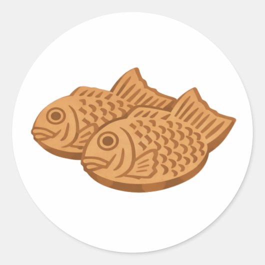 Quiet Icons – Japanese Taiyaki ラウンドシール (正面)