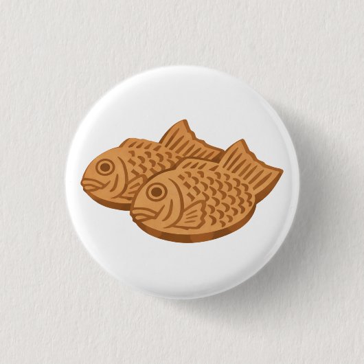 Quiet Icons – Japanese Taiyaki 缶バッジ (正面)