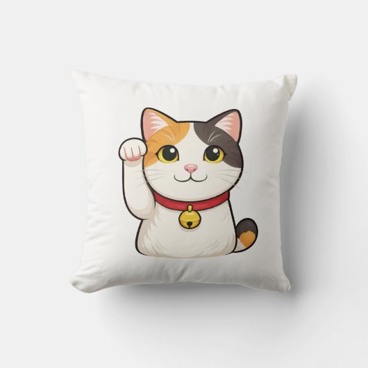 Quiet Icons – Lucky Cat クッション (正面)