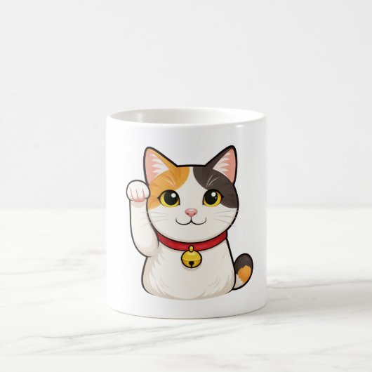 Quiet Icons – Lucky Cat コーヒーマグカップ (中央)