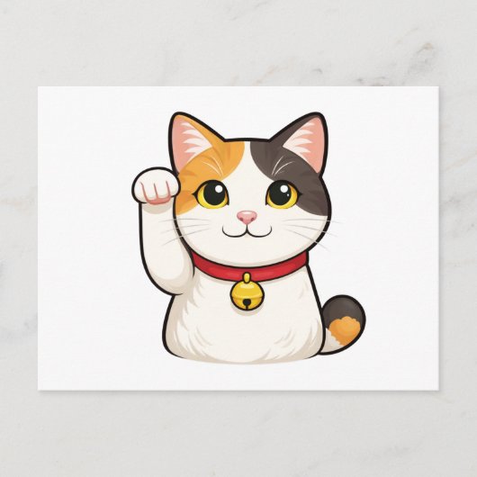 Quiet Icons – Lucky Cat ポストカード (正面)