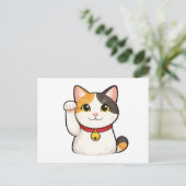 Quiet Icons – Lucky Cat ポストカード (スタンド正面)