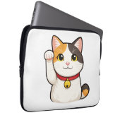 Quiet Icons – Lucky Cat ラップトップスリーブ (正面右)