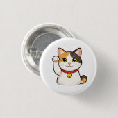 Quiet Icons – Lucky Cat 缶バッジ (正面&裏面)