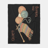 QUIET! I'm tinking. フリースブランケット (正面)