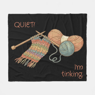 QUIET! I'm tinking. フリースブランケット