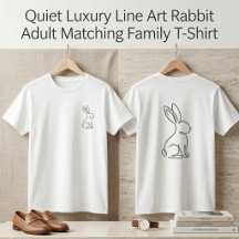 Quiet Luxury ラインアートうさぎ大人用ファミリーマッチング