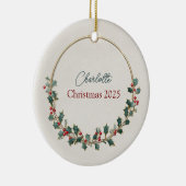 Quiet Luxury Personalized Christmas Ornament セラミックオーナメント (右)