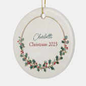 Quiet Luxury Personalized Christmas Ornament セラミックオーナメント (左)