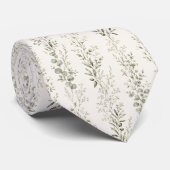 Quiet Luxury Sage ユーカリの野の花 ネクタイ (ロール)