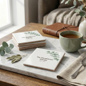Quiet Luxury Sage Green 家族の名前 セラミック コースター