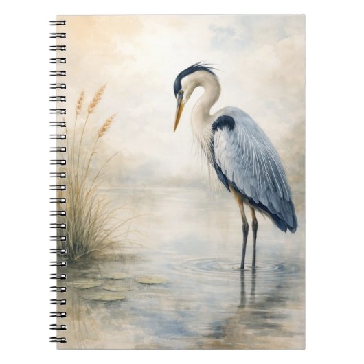 Quiet Marsh Heron | Blue Heron | ノート (正面)