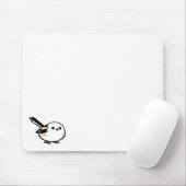 Quiet Minimal Long-Tailed Tit Illustration マウスパッド (マウス)