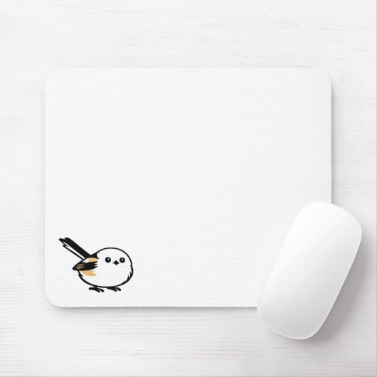 Quiet Minimal Long-Tailed Tit Illustration マウスパッド (マウス)