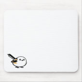 Quiet Minimal Long-Tailed Tit Illustration マウスパッド (正面)